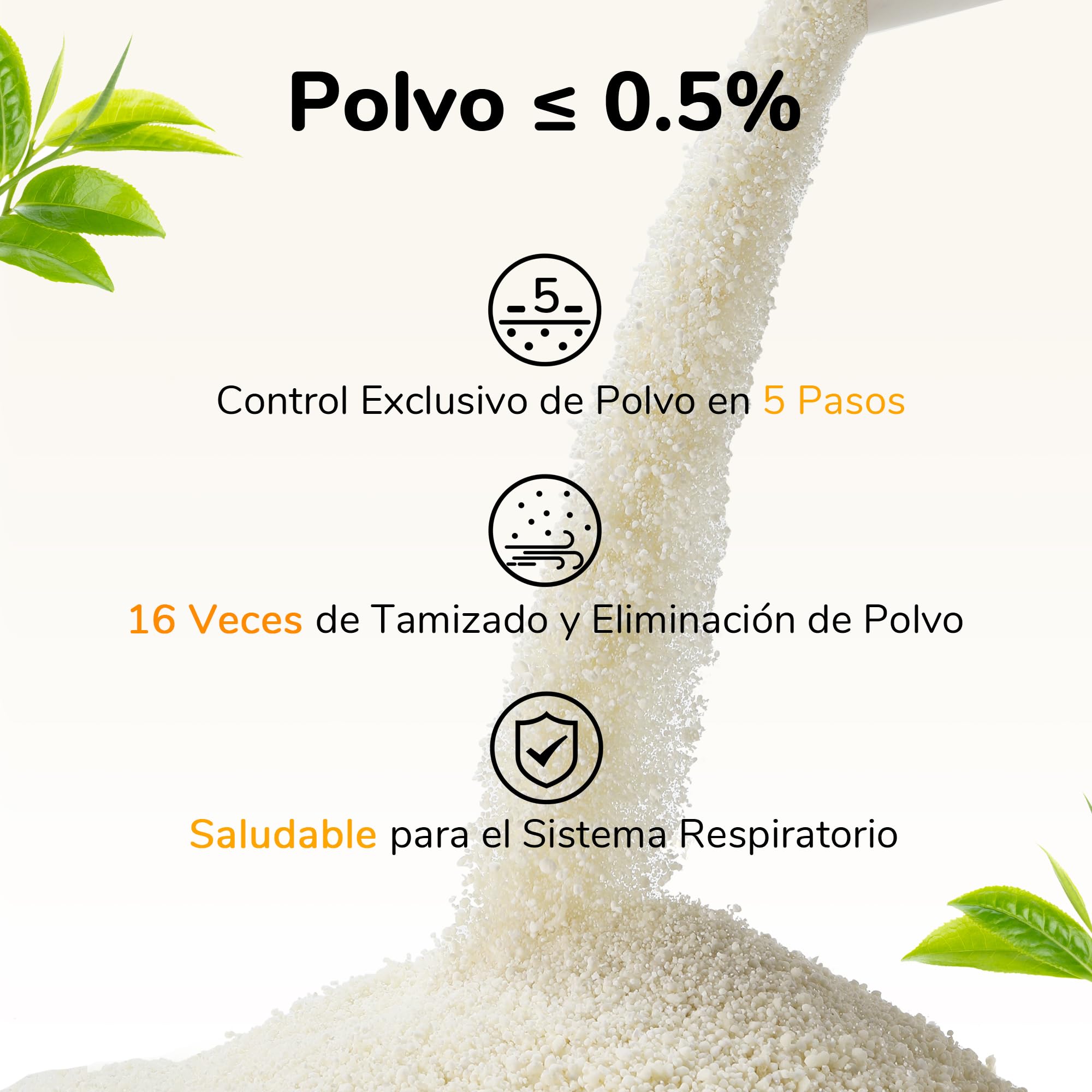FUKUMARU Yuca Arena para Gatos 10.8kg– Fuerte aglomeración, Ingredientes Vegetales, Fondo Antiadherente, sin Polvo, sin Perfume para un excelente Control de olores