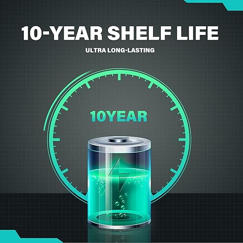 Miniatura 5 de POWER FLASH Baterías AA con fecha fresca - Paquete familiar de 12 unidades - Batería alcalina doble A de larga duración