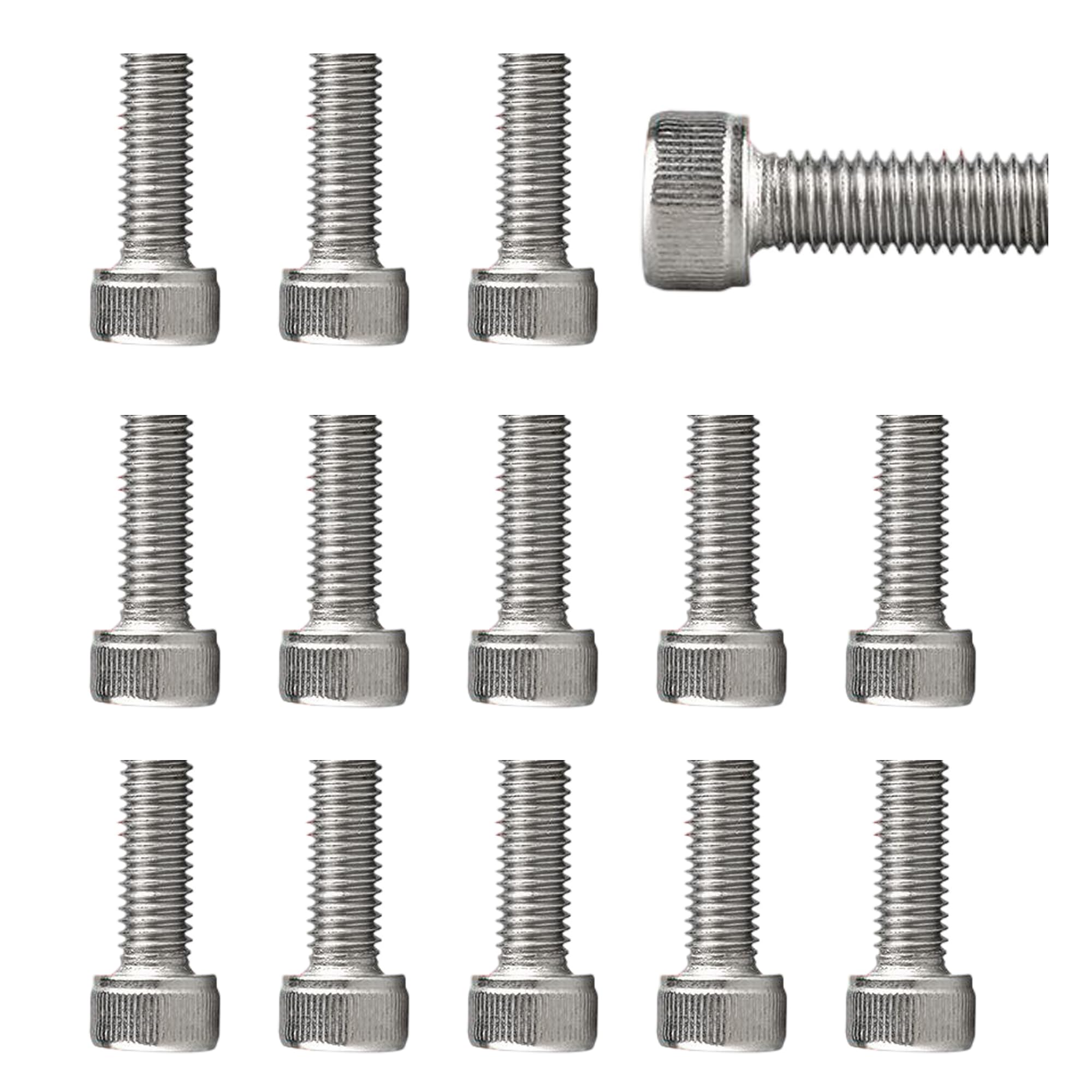 20PCS M6-1.0 x 30mm Socket Head Cap Screws, Hex Allen Bolts, 304 Stainless Steel Machine Fasteners, Precision Thread, Silver Finish for Industrial Assembly