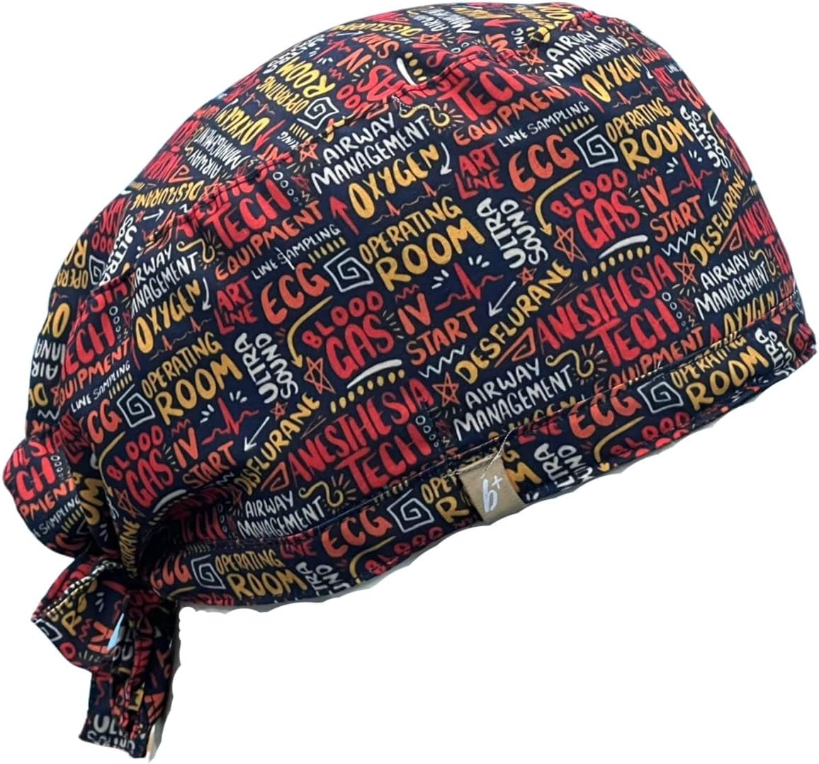 Anaesthesia Scribbles Spark Scrub Cap Multicolor