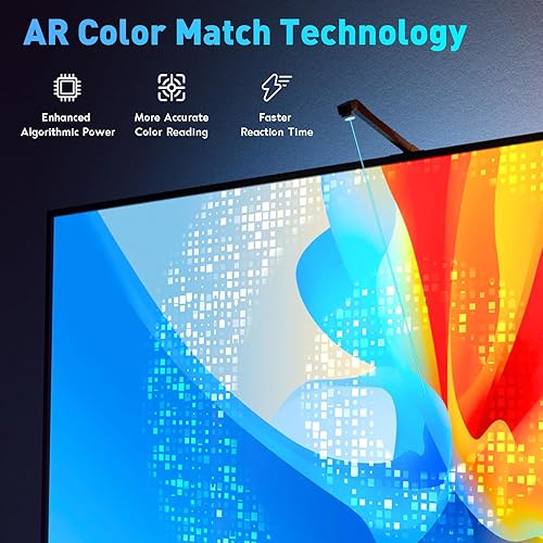 Miniatura 4 de MIHEAL Retroiluminación LED para TV con sensor, tira de luces RGB de 12.4 pies para PC de 32 a 60 pulgadas, monitor de TV, luces de TV inteligentes