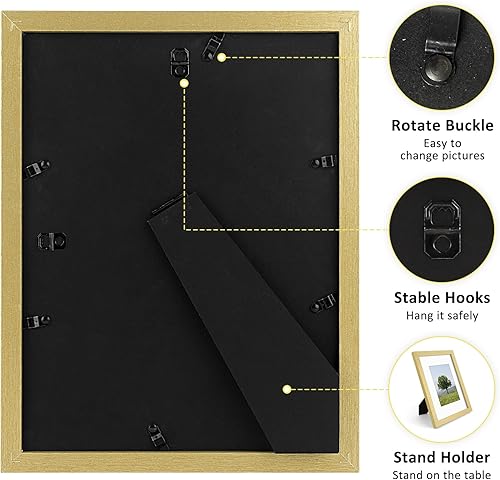 Vista 51 de Frametory, Los marcos de 16 x 20 pulgadas muestran imágenes de 11 x 14 pulgadas con paspartú o fotos de 16 x 20 pulgadas sin paspartú, vidrio Plata