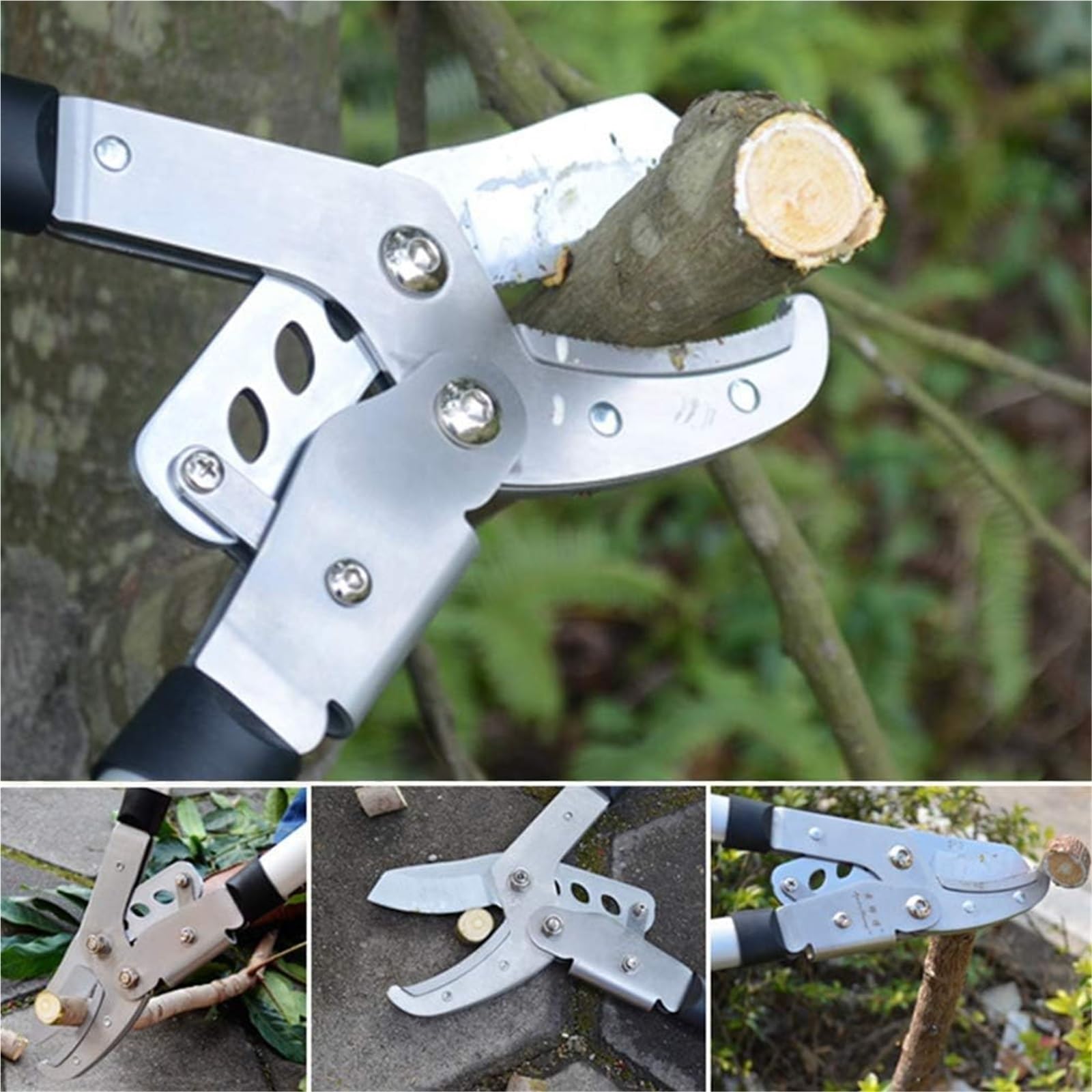 tijeras de podar, Tijeras de podar telescópicas yunque for árboles jardín, tijeras ramas altas, for cortar frutas y gruesas, herramientas jardinería