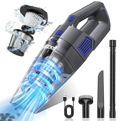 Handheld Vacuum Cordless, 15000PA Strong Suction Hand Held Car Vacuum