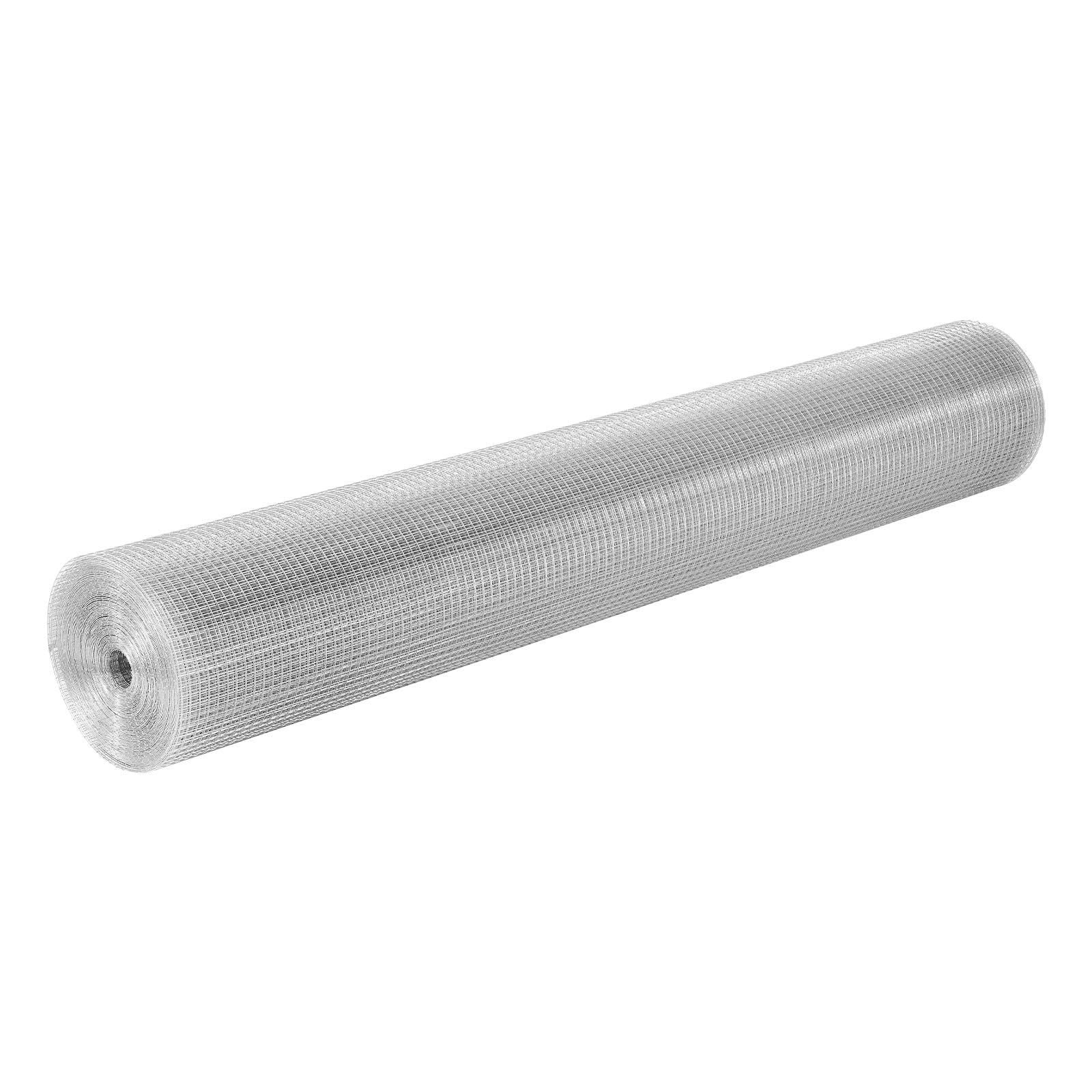 VEVOR Grillage Galvanisé Maille Carrée 12,7 mm, Grillage Soudé en Rouleau 1,5 x 30,5 m Diamètre Fil Métallique Calibre 19 pour Clôture de Jardin, Enclos à Poules, Cages à Lapin, Protection de Plantes