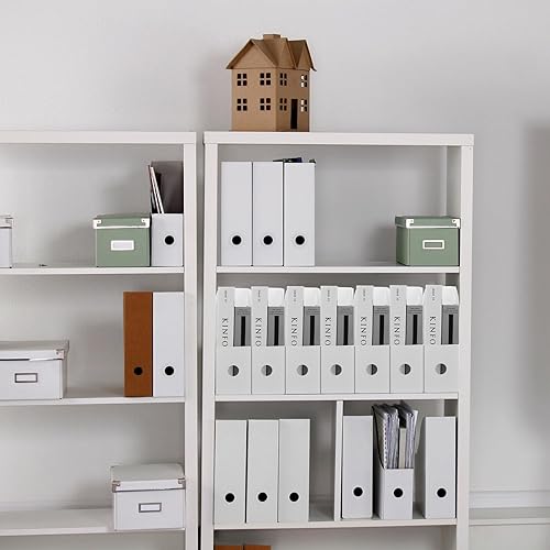 Miniatura 6 de Harloon 24 piezas de plástico para archivadores de revistas, organizador de carpetas de almacenamiento de escritorio, estantes de cartón, caja de