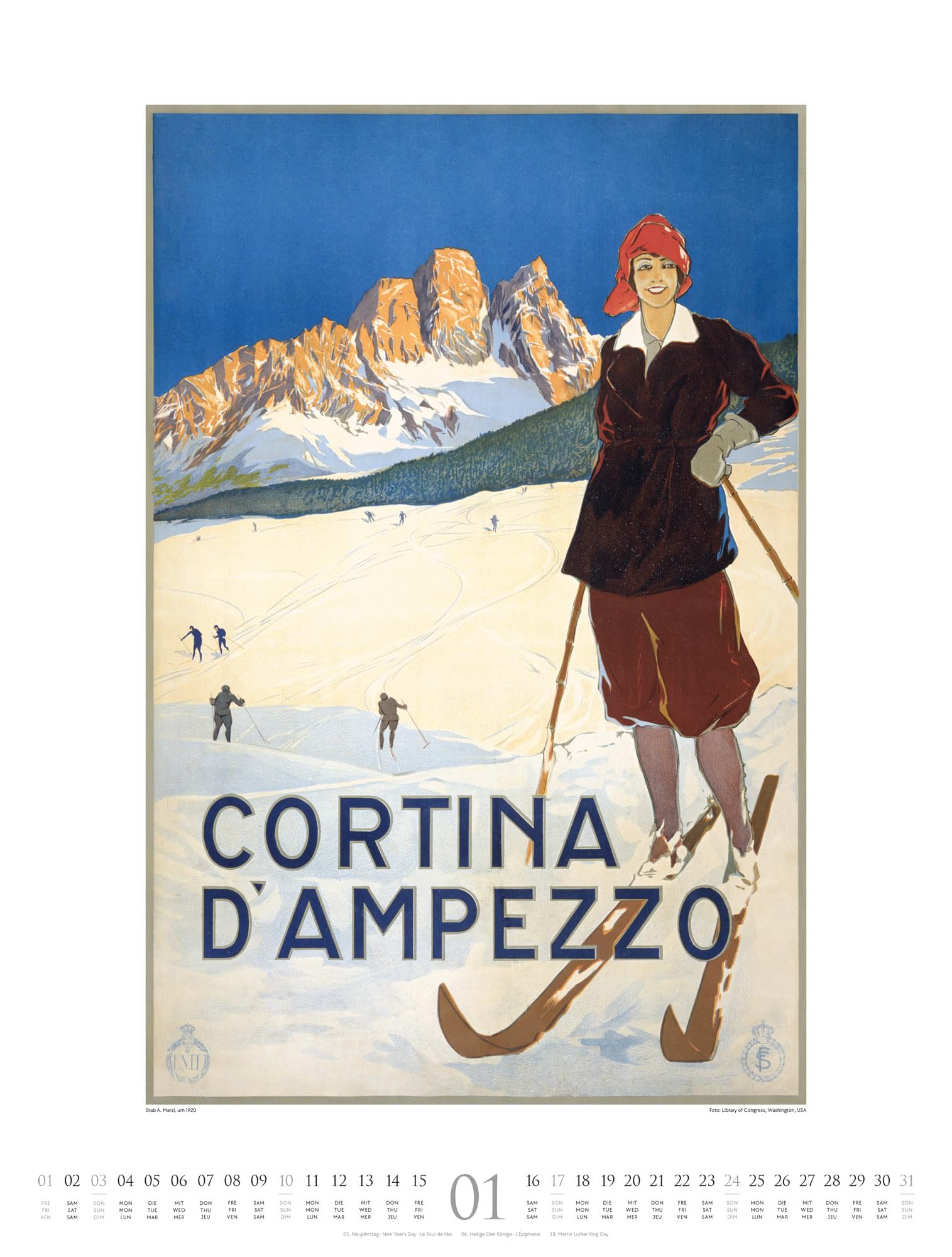 Plakate & Poster Kalender 2027 | Vintage Kunst-Kalender im großen Hochformat (50x66 cm) | Historische Plakatkunst