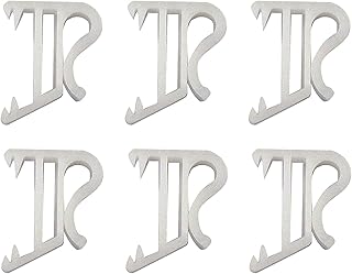 1" Single Slat White Valance Retainer Extension Clips for Horizontal Wood or Mini Blinds (6-Pack)