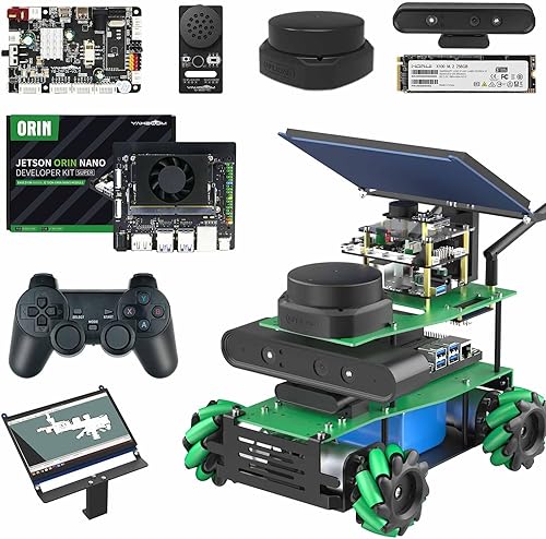 Miniatura 17 de Yahboom ROS2 Robot Lidar Mapeo Navegación Mecanum Wheel Python Programación Aprender Explorar Kit robótico Docker Adulto AI Robot APP Control remoto