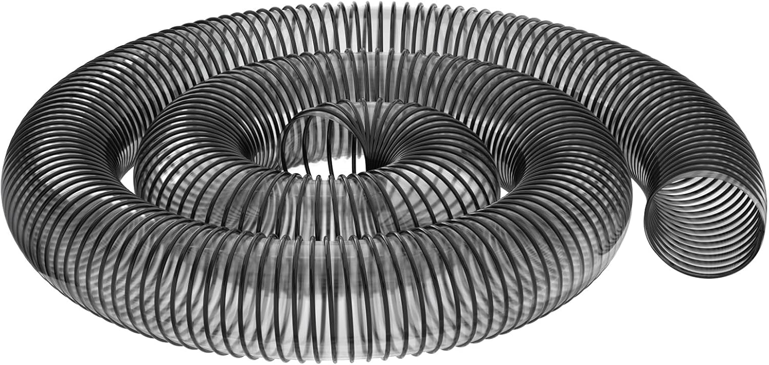 Leaf Vacuum Dust Collection Hose 8 Inch x 8 Foot PVC Flexible Grass Catcher Bagger Hoses Replacement DR Agri-Fab Etc Brands Lawn Leaf Blowers Hose