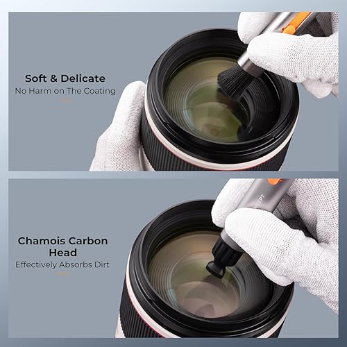 Miniatura 6 de K&F Concept Kit de limpieza de lentes multifuncionales, 1 bolígrafo de limpieza de lentes de aleación de aluminio + 3 peladores de Airpods + 3