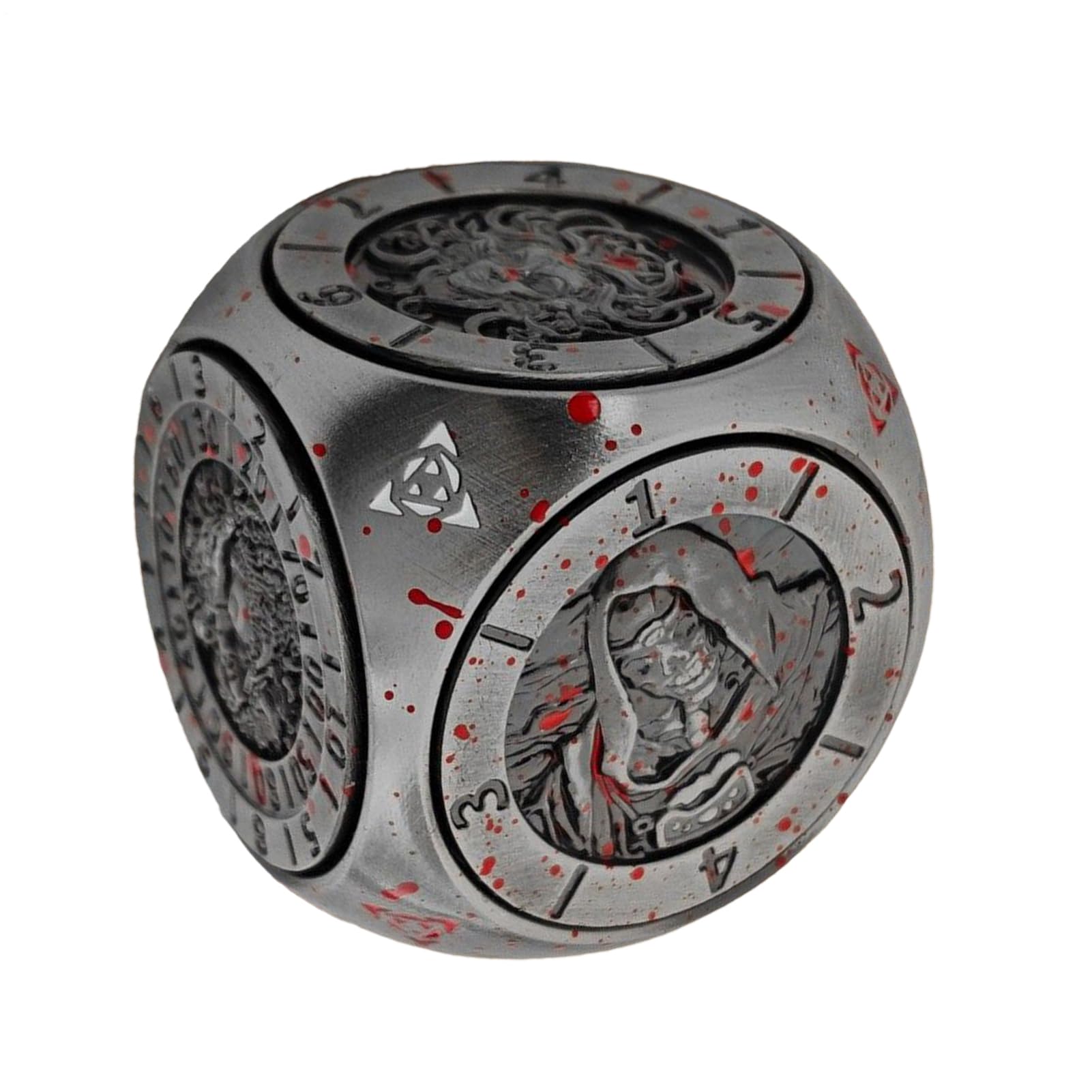 Tabletop Game Dice - Polyhedral Metal Spinner Dice Kit with Magnetic Box | Portable Gathering Supplies for Competition Entertainment Leisure Bar Family Gathering