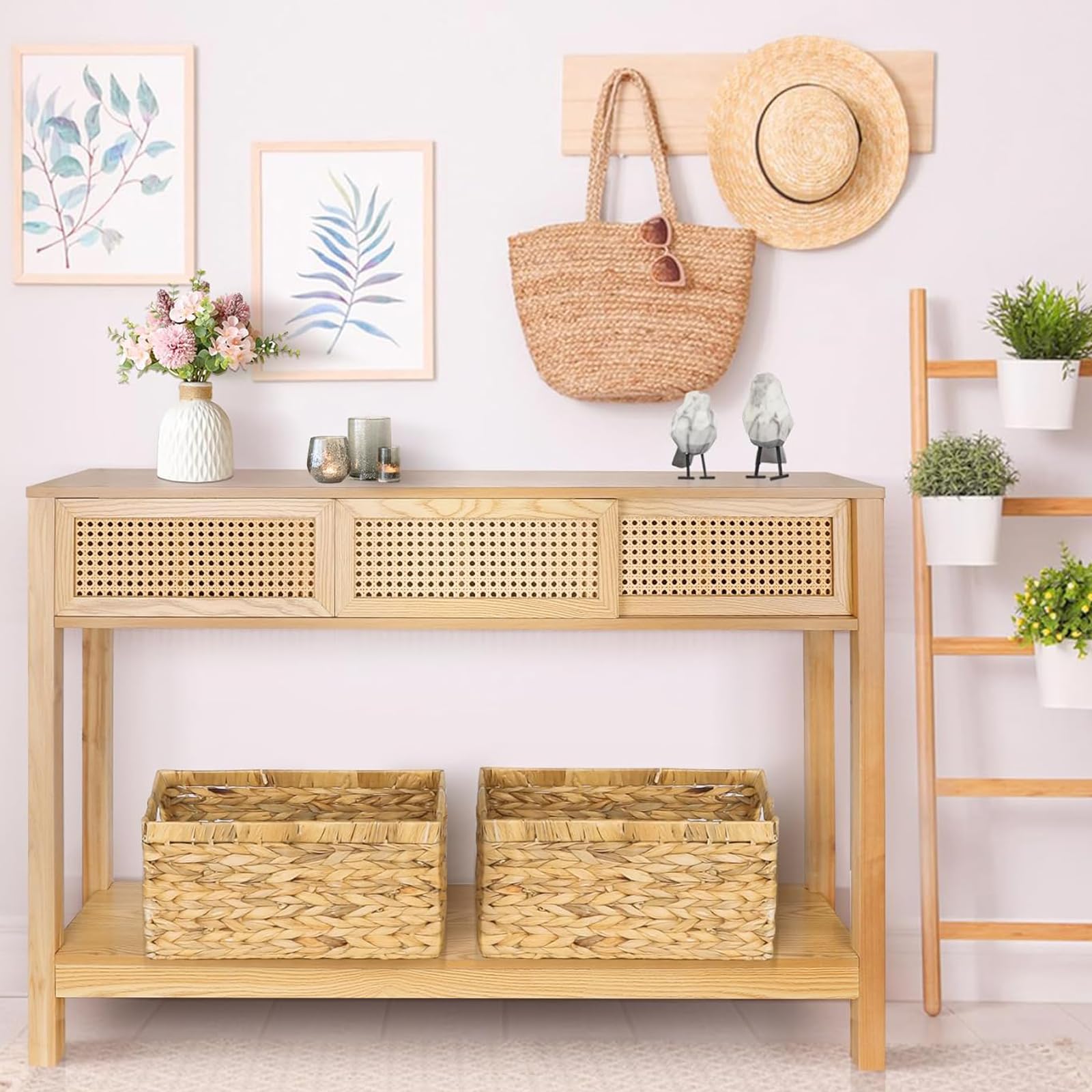 Wiener Geflecht 60 x 200cm Rattan Gurtband PE Rattan Geflecht Plastik Wabengeflecht Cane Webbing Rattan Roll für DIY Möbeldekoration Heimdekoration