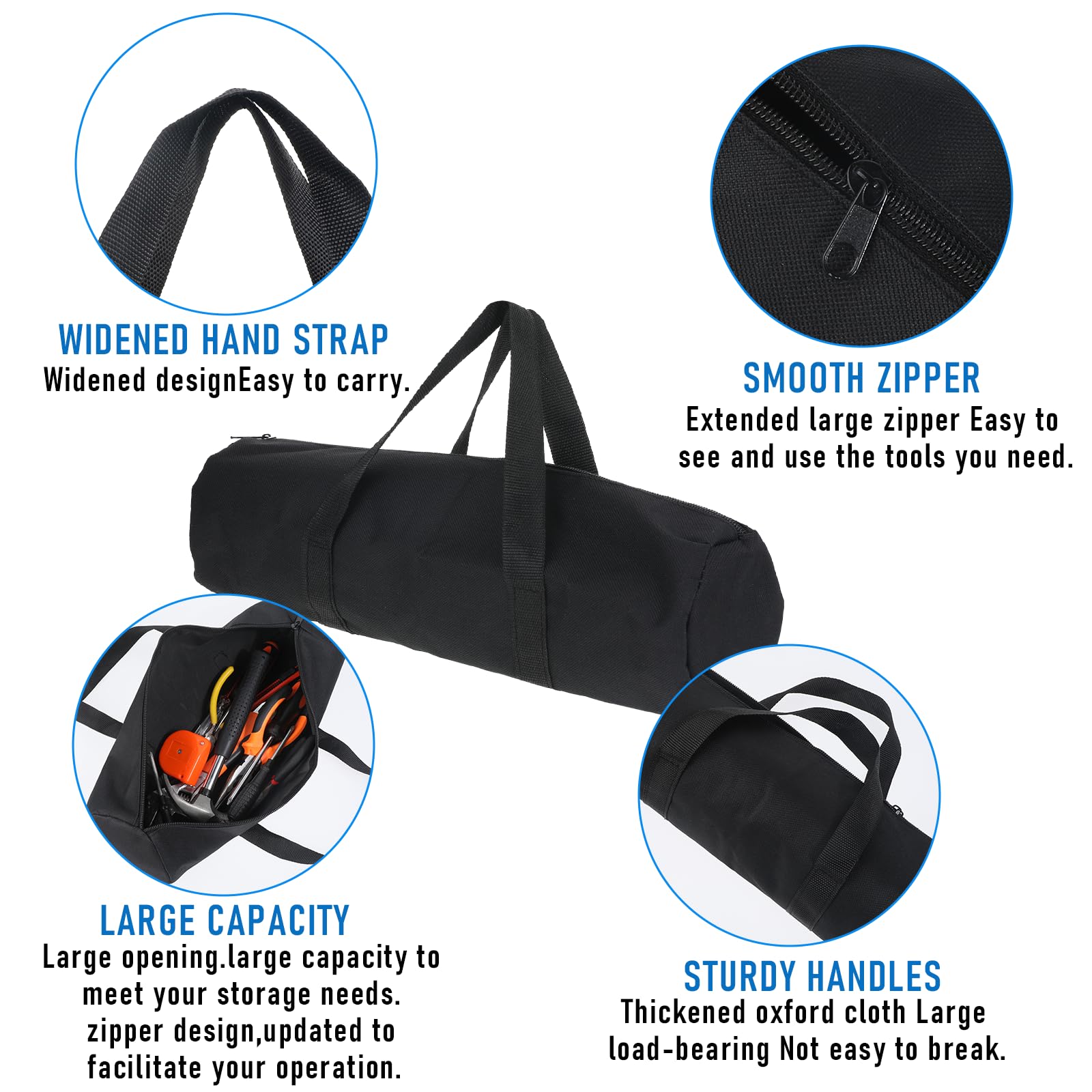  TOOLS 工具入れ　CANVAS TOOL BAG 12㌅ Canvas Tool Organizer - 12 Inch Wide Mouth Storage Bag for