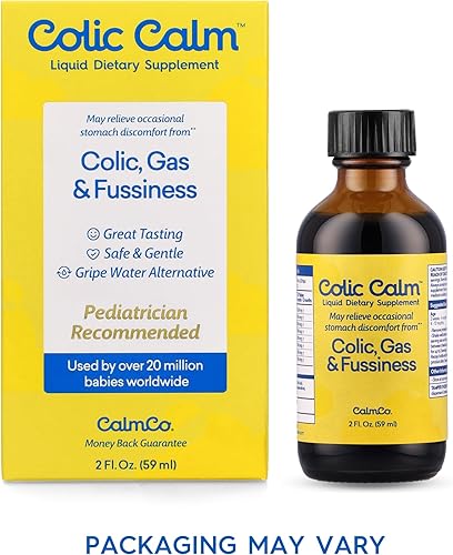Miniatura 5 de Colic Calm Gripe Water (2 onzas) y gotas probióticas CalmCo para bebés y niños (0.54 onzas) paquete combinado