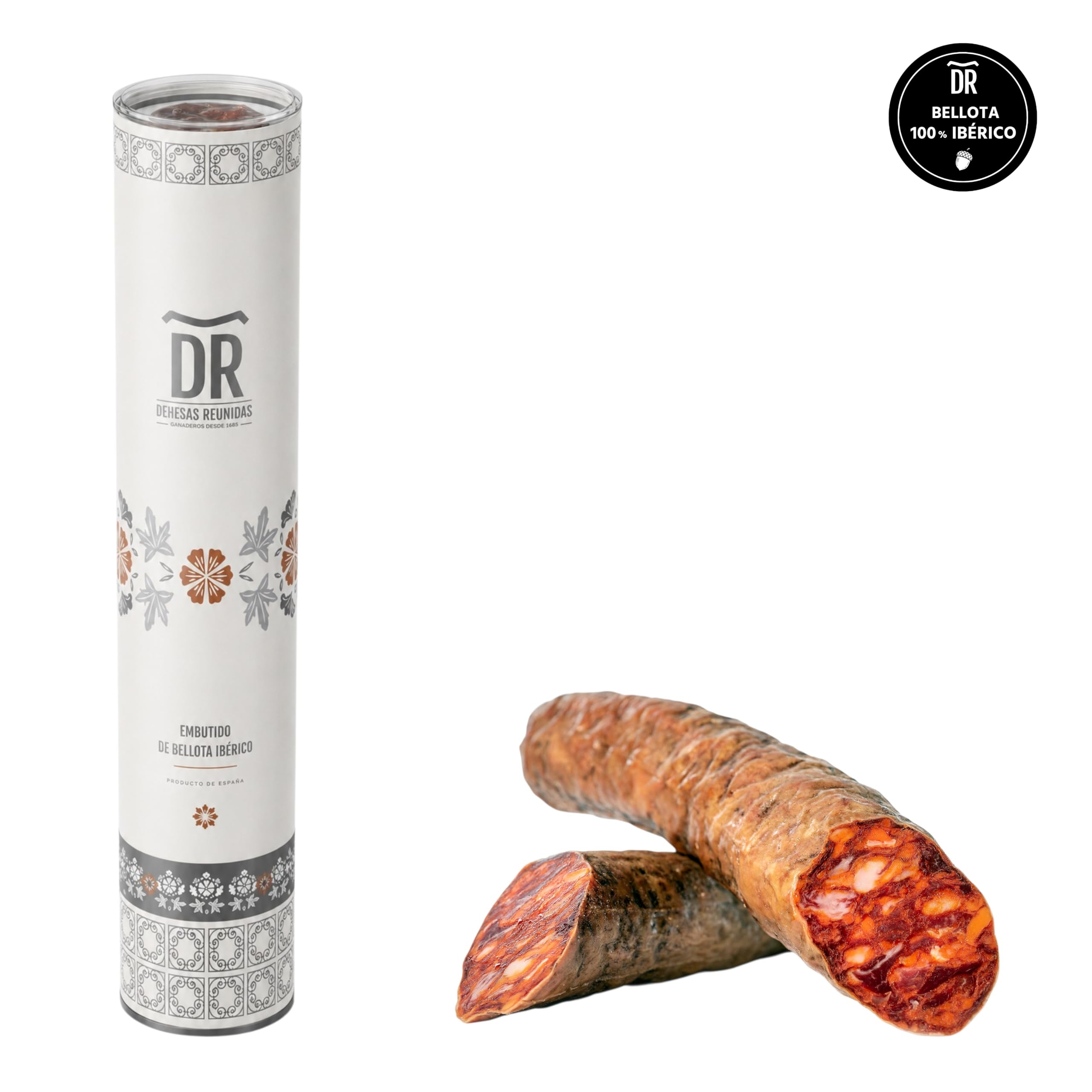 Dehesas Reunidas Saucisson ibérique de Bellota Cular, pièce entière - 100% porc ibérique, affinage artisanal