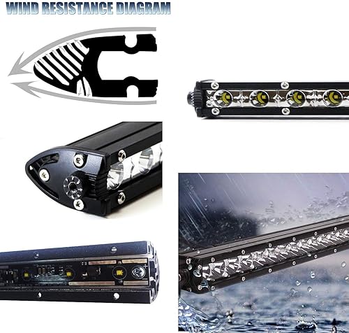 Miniatura 2 de iJDMTOY Kit de barra de luz LED de 20 pulgadas, compatible con Dodge RAM 2500 3500 2020 en adelante, incluye barra de luz LED ultra delgada de 54 W,