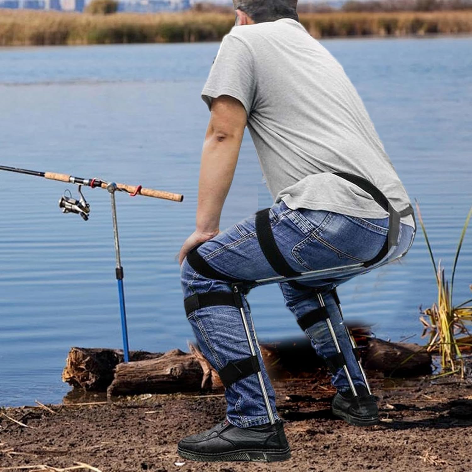 lanliflying チェアレスチェア ウェアラブル | チェアレスチェア ウェアラブル脚 - 折りたたみ アウトドア マジック