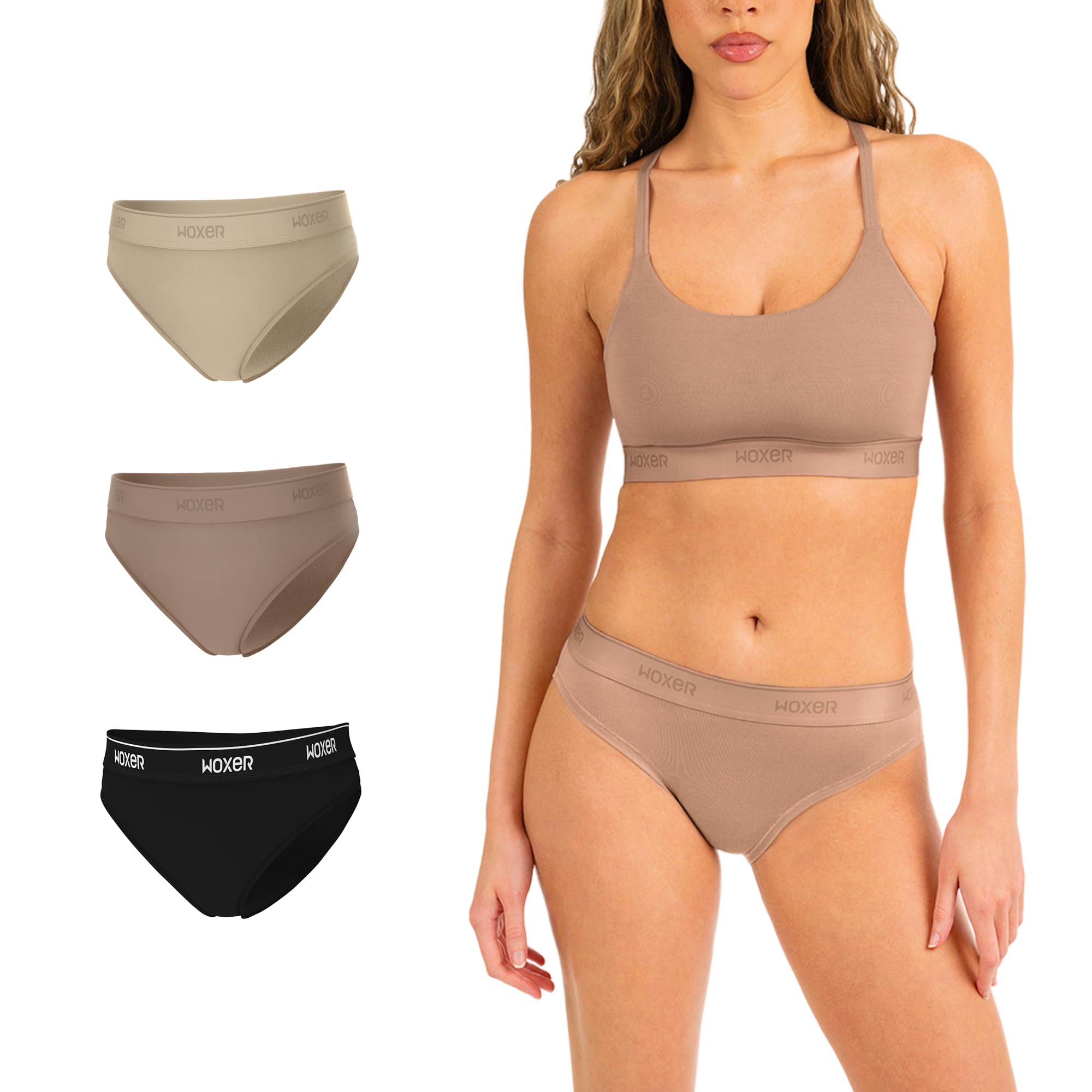 Woxer Women’s Seamless Bikini Underwear – Soft Modal, Chafe-Free, Moisture-Wicking Bikini Style Panties –Tag-Free Design