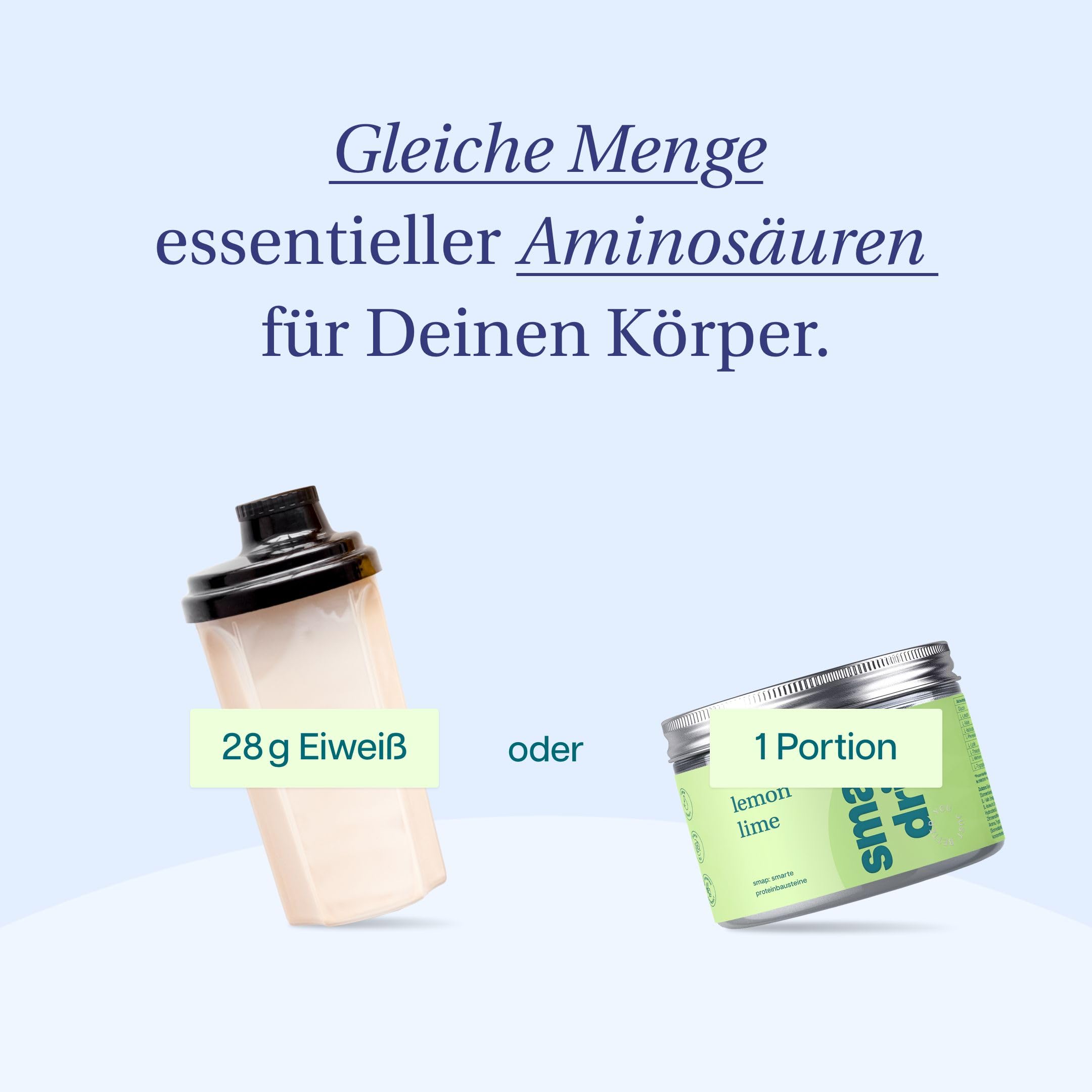 everydays smap® Aminosäuren Set - 180 Tabletten und drink lemon 300 g - 8 essenzielle Aminosäuren - vegan - zuckerfrei