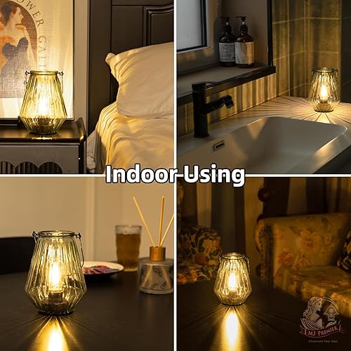 Miniatura 7 de Lámpara colgante con batería, lámpara de mesa LED inalámbrica con temporizador, luces decorativas para interiores al aire libre para patio, hogar,