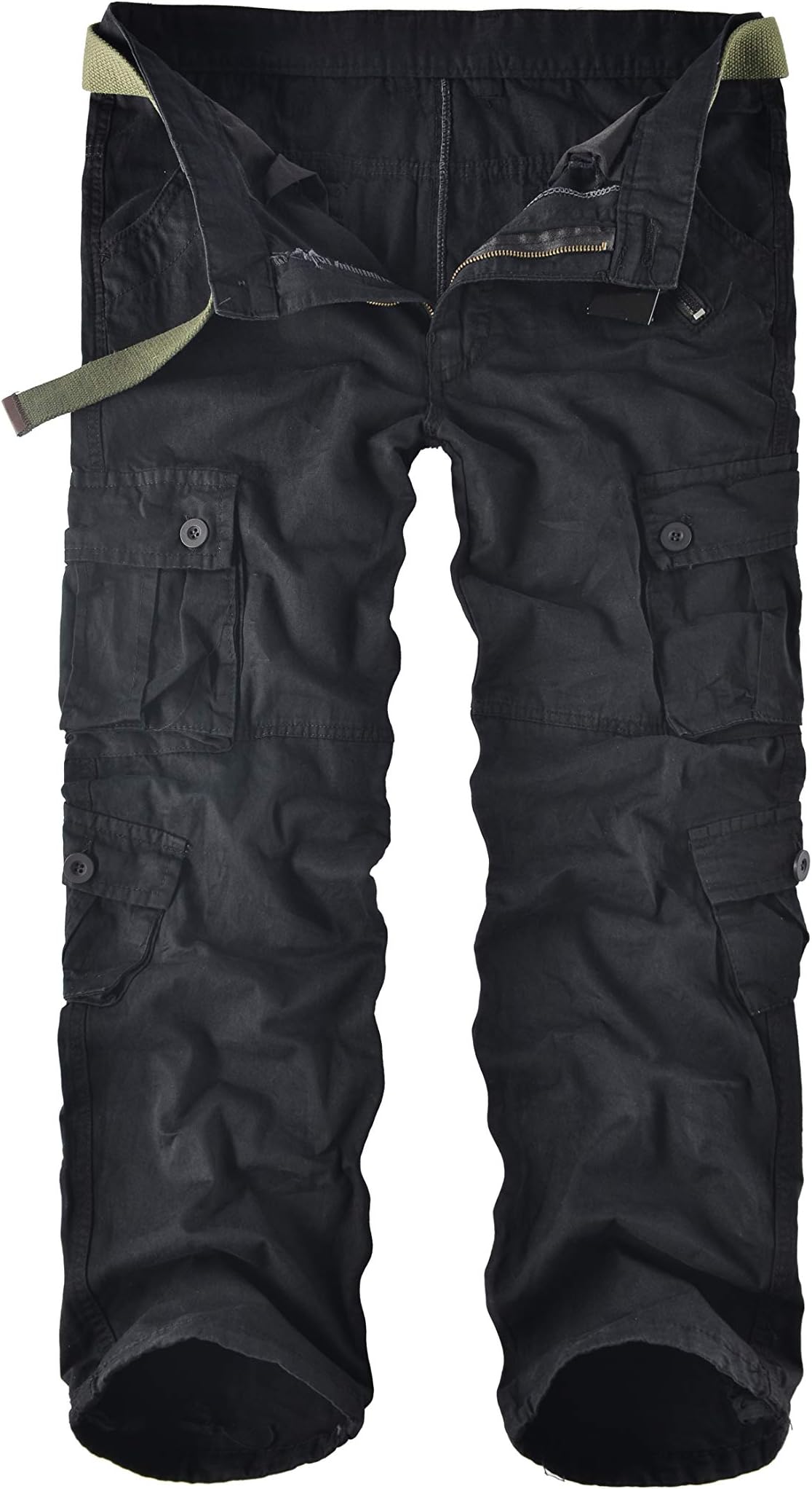 LewardMen's Cotton Casual Military Army Cargo Camo Combat Work Pants with 8 Pocket