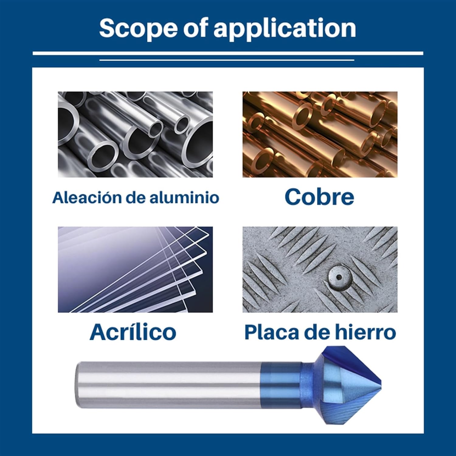 1pcs Chamfering Cutter 3 Flute 90 Degrees Countersink Drill Bit 4.5-50mm HSS Steel Wood Metal Hole Cutter Metal Drilling Tools(20.5mm) DIOBFZFY