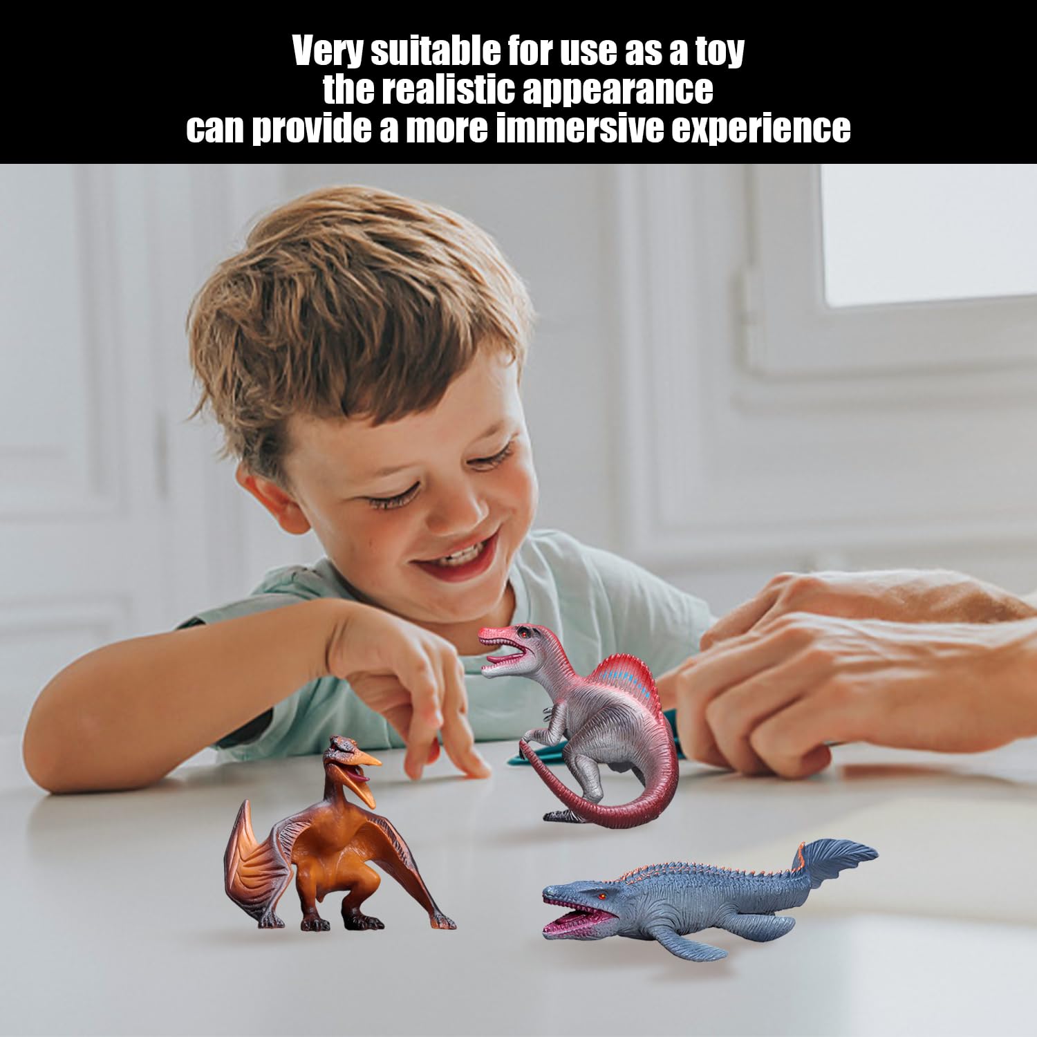 WUFGWBD 8-Piece Dinosaur Model Toys, Jurassic Dinosaur Set, Simulated Dinosaur Toys, Desktop Ornaments, Novelty Gifts For Boys - Image 4