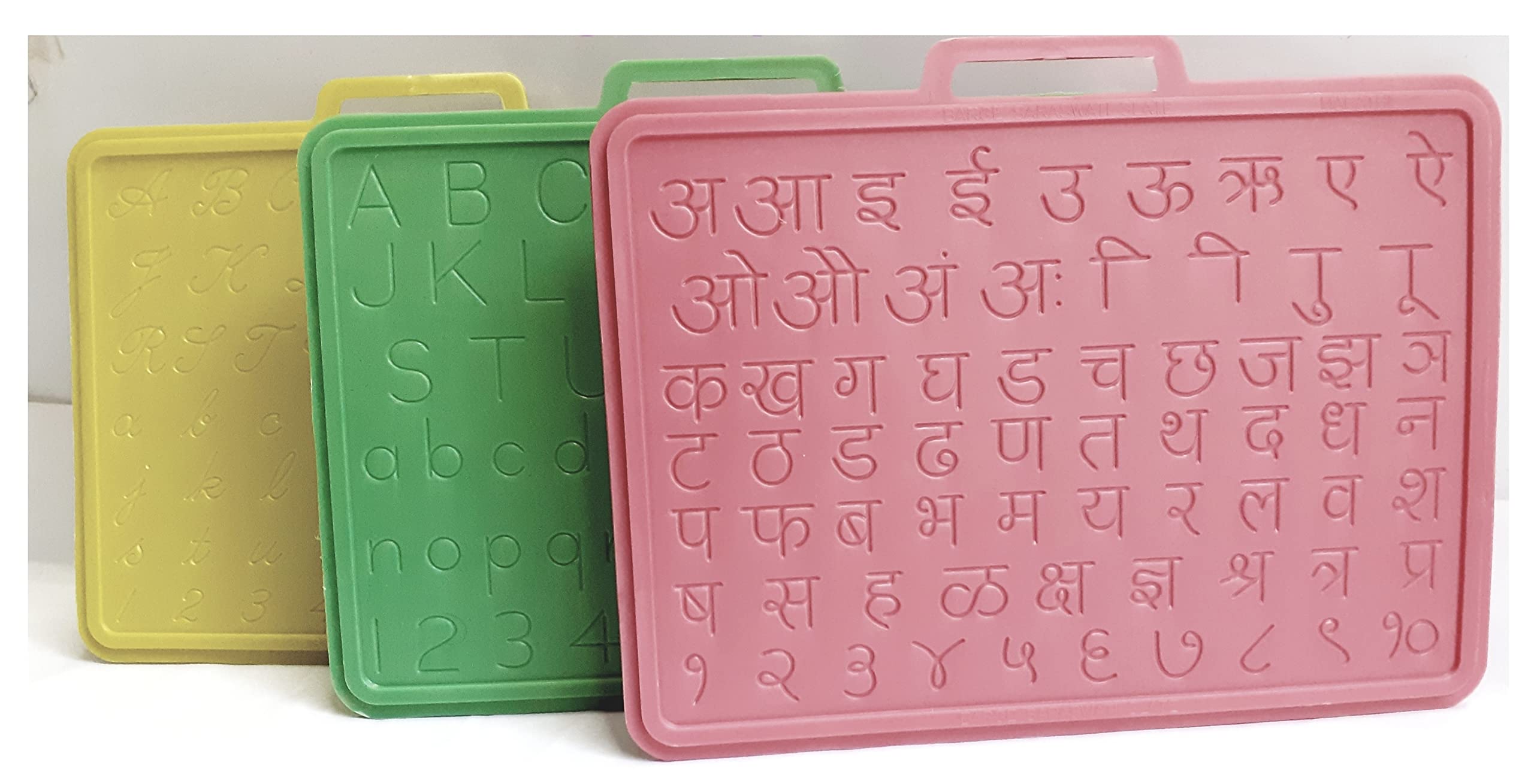 planmystudy letter learning & handwriting improvement slate combo of 3 big slates-english,hindi,english cursive- Multi color,for 12 months and up (B085B2ZJ3Z) Amazon Price History, Amazon Price Tracker