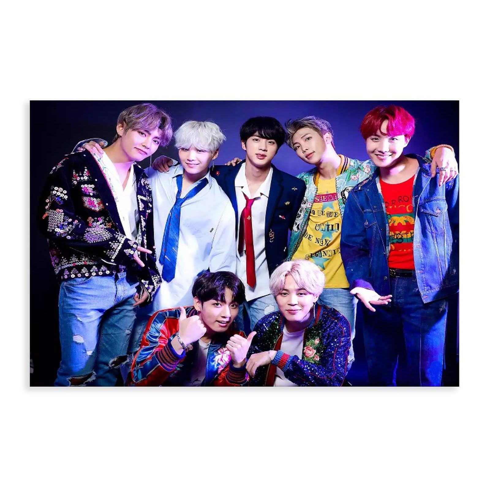 BTS Poster, BTS Kpop Poster Canvas Poster Bedroom Decor Sports Landscape Office Room Decor Gift 24x36inch(60x90cm)