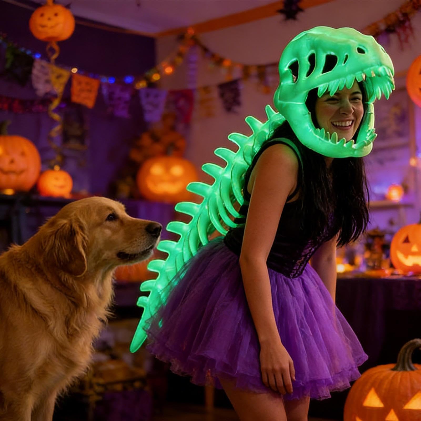 Disfraz Infantil De Esqueleto De Dinosaurio Que Ropa De Disfraces | Trajes De Esqueleto Para Halloween Para Adultos, Actuaciones, Eventos Temáticos, Convenciones de Cómics, Casa del Terror,