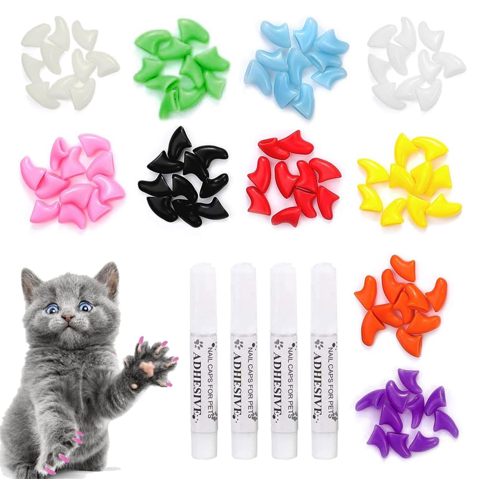 Cats Nail Cover Protection, 200 x Cat Nail Cover Protector
