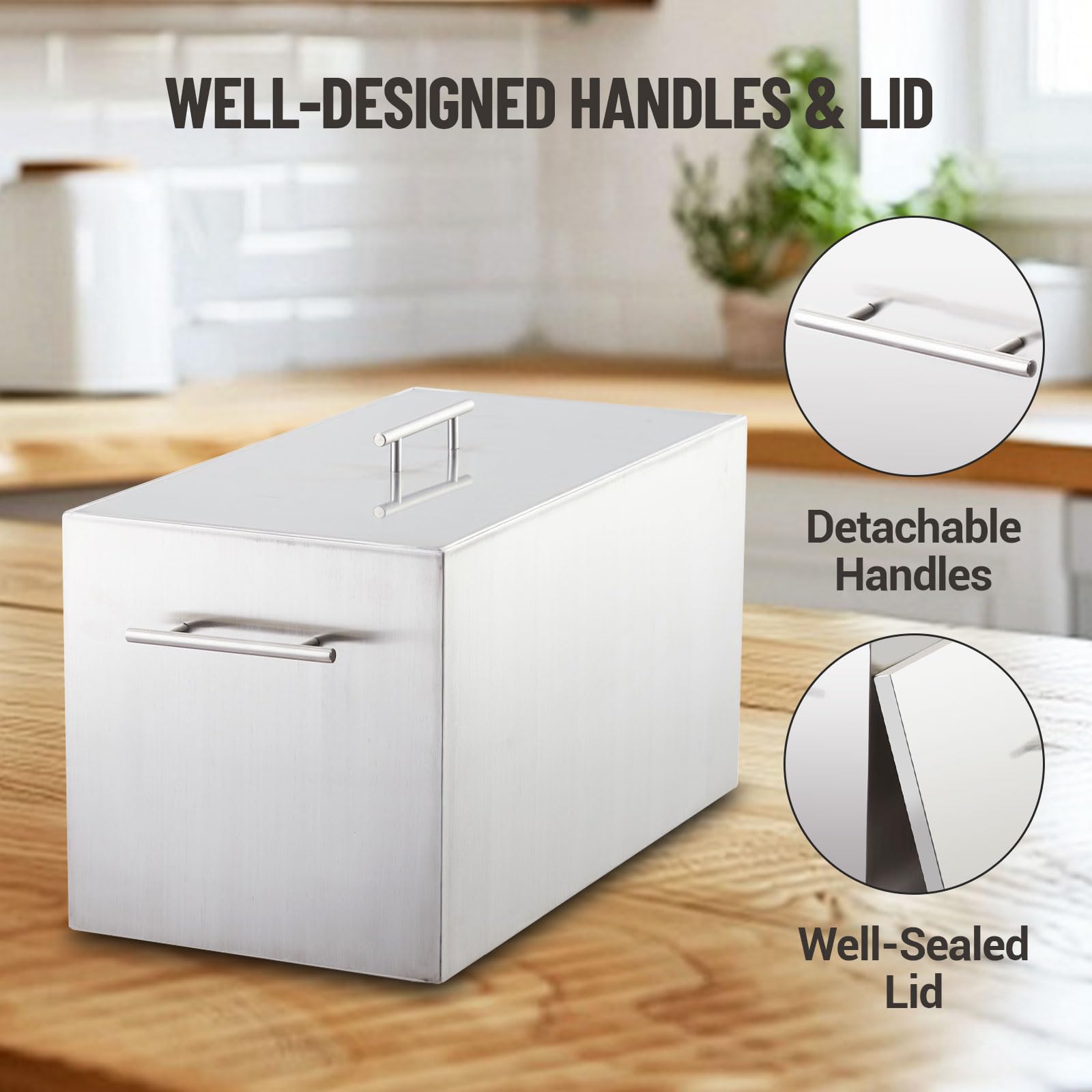 GarveeHome Einkochautomat 15L 304 Edelstahl Flachem Boden & 2 Stapelbaren Einlegerosten, Multifunktional Als Einmachtopf, Dampfgarer Vorratsbehälter Für Einmachgläser Lebensmittelaufbewahrung