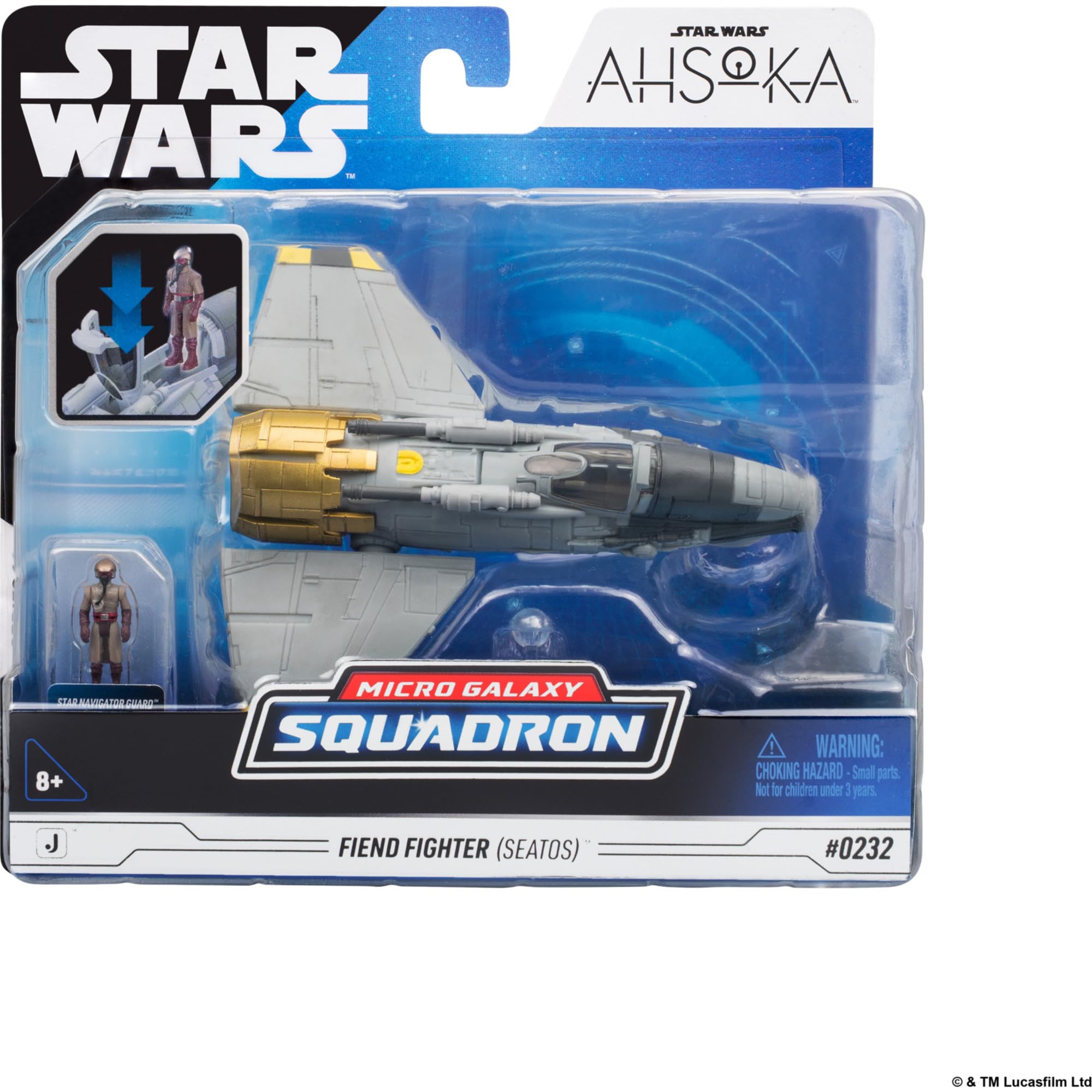 Star Wars Swj - Medium Vehicle (5" Vehicle & Figure Assortment) - Fiend Fighter W/Star Navigator Guard Pilot)- Series 11