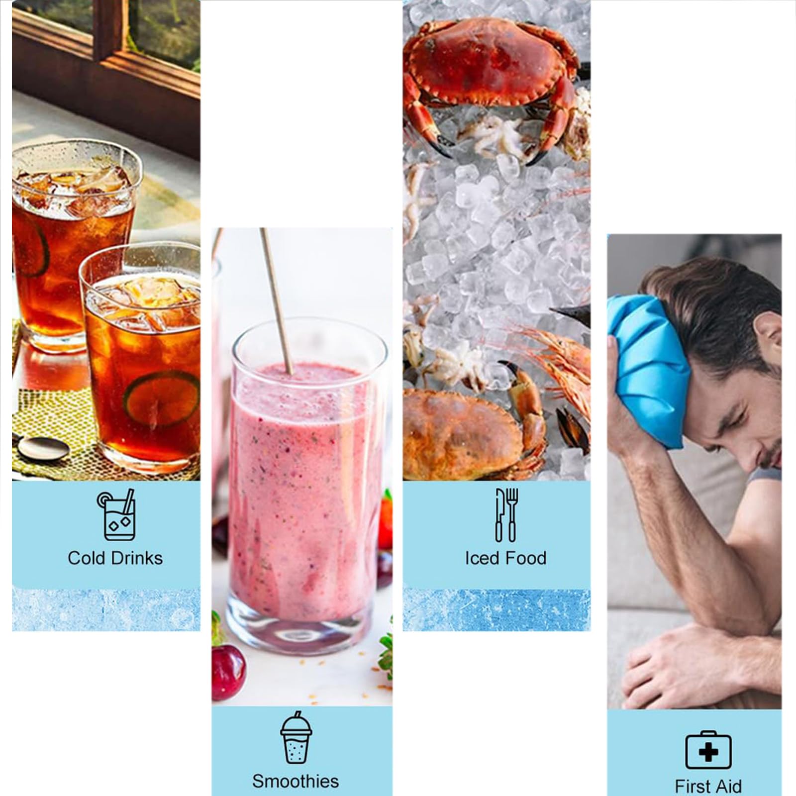 Máquina fabricar Hielo Comercial, máquina fabricar Hielo Industrial, máquina Hacer Cubitos Hielo portátil, Hielo Listo en 6-8 Minutos, para el hogar/Cocina/Oficina/Bar/Fiesta
