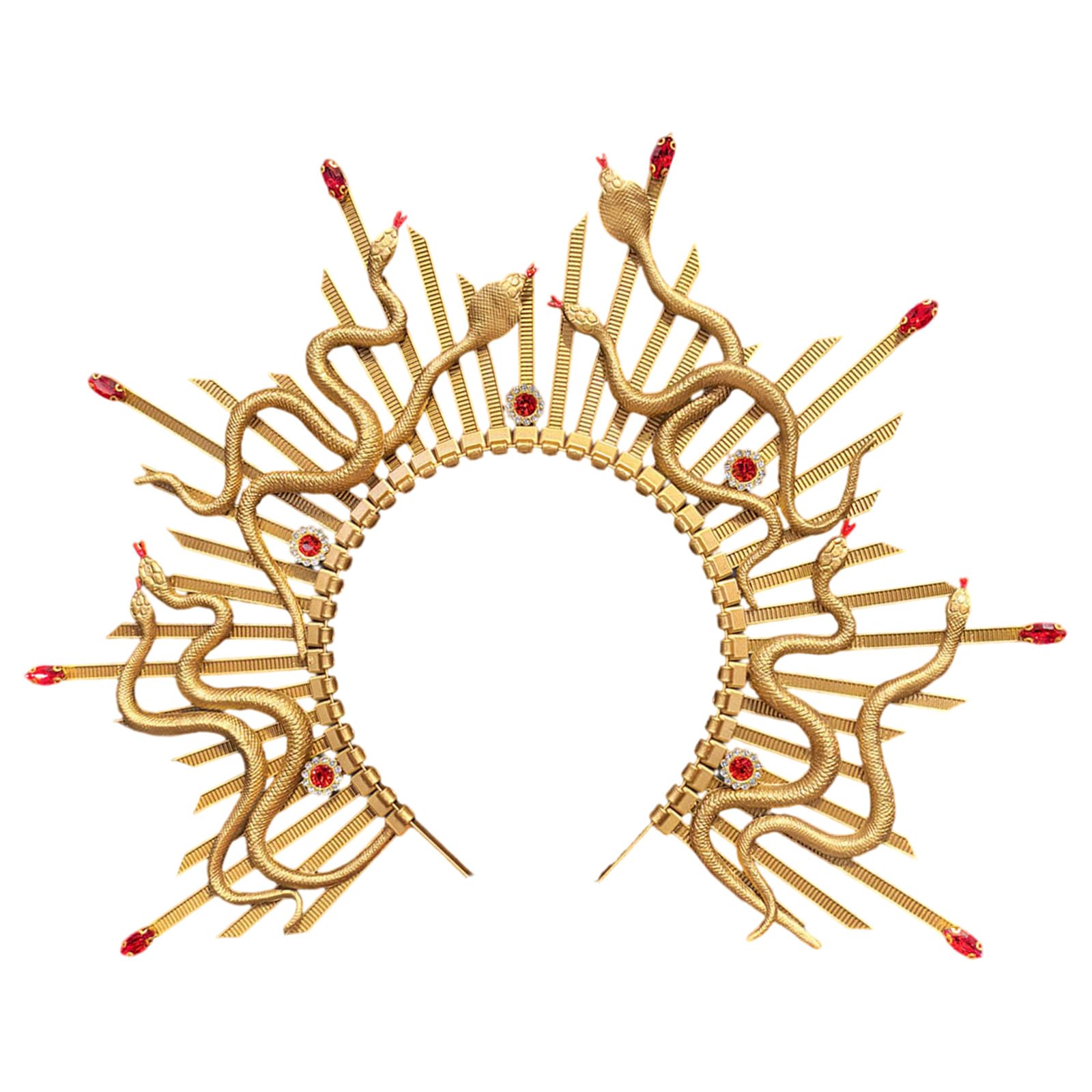 MICFENY Antique Snake Design Hairband With Spiked Design For Women Daily Use and Special Event Masquerades Party Headpiece