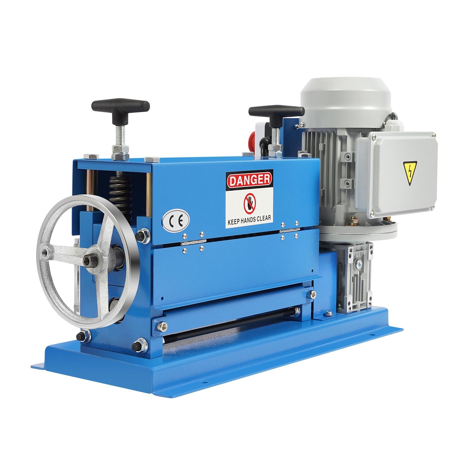Chynalys Blue Electric Wire Stripper 370W Cable Stripper Machine 11-Channel 10 Blades Automatic Wire Stripper 1.5Mm-38Mm Cable Stripper Tool Portable Wire Stripping Machine For Leftover Cable Recycling