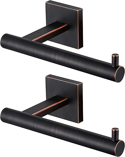 Miniatura 1 de KOKOSIRI Soporte de papel higiénico de bronce aceitado para baño, cocina, soporte para rollo de rollos de acero inoxidable, paquete de 2, B2005ORB-2P