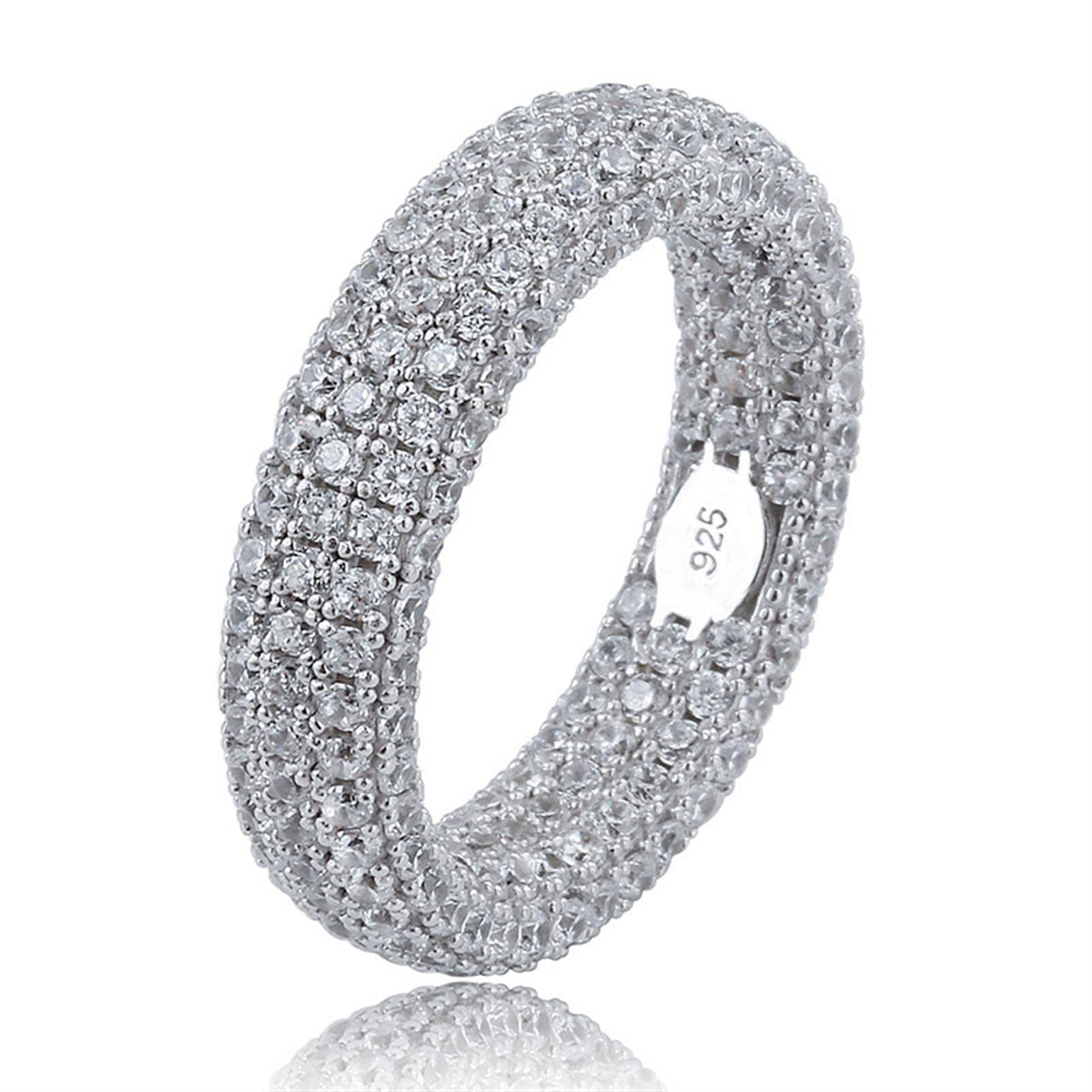 Hip Hop Ringe Rock Herren Ring Luxus Silber Farbe Full Bling Iced Out Cubic Micro Gepflasterte CZ Ringe Hochzeit Schmuck Geschenk