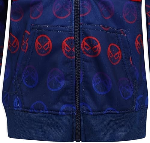 Miniatura 5 de Spider-Man Marvel Boys Zip Up Jacket and Jogger Set for Toddlers BlueRed