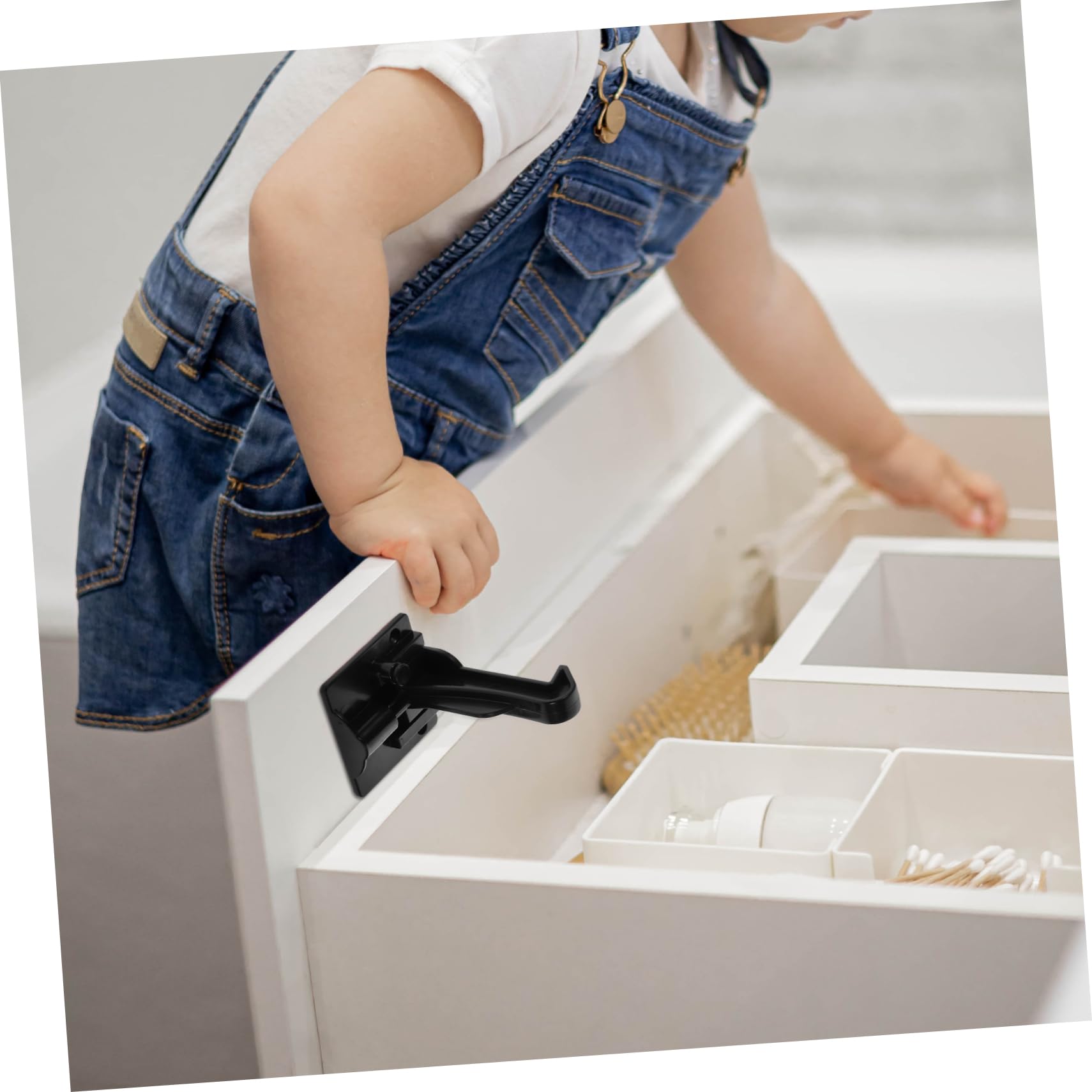 Garneck 12pièces Serrures Invisibles Pour Garçon Fille De Verrous De Sécurité Pour Tiroirs Et Armoires Installation Sans Perçage Protection Pour Sécurité Des Garçon Fille