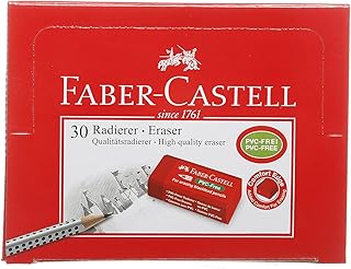 استيكة عالية الجودة من فيبر كاسل - 189577, مجموعة 30 قطعة, احمر