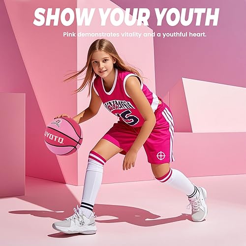 Miniatura 5 de KUYOTQ Kids Toddler Youth Adult Size 34567 Basketball 2225.527.528.529.5" Thickened Rubber or Faux Leather Indoor Outdoor Basketball for Boys Girls
