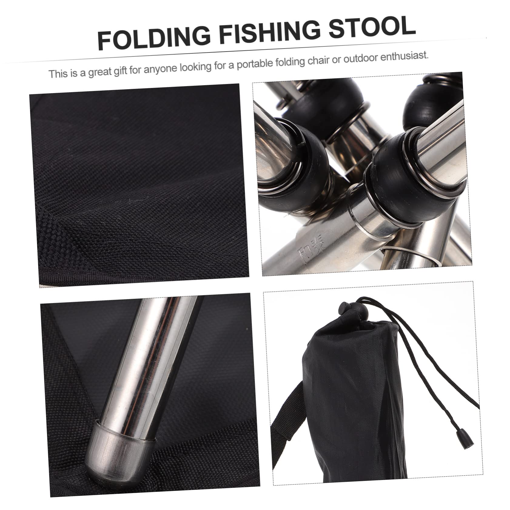 Mikinona 1pezzi Sgabello Portatile per Campeggio Sedia da Esterno Sgabello da Pesca Fondo Stabile per Uso Versatile