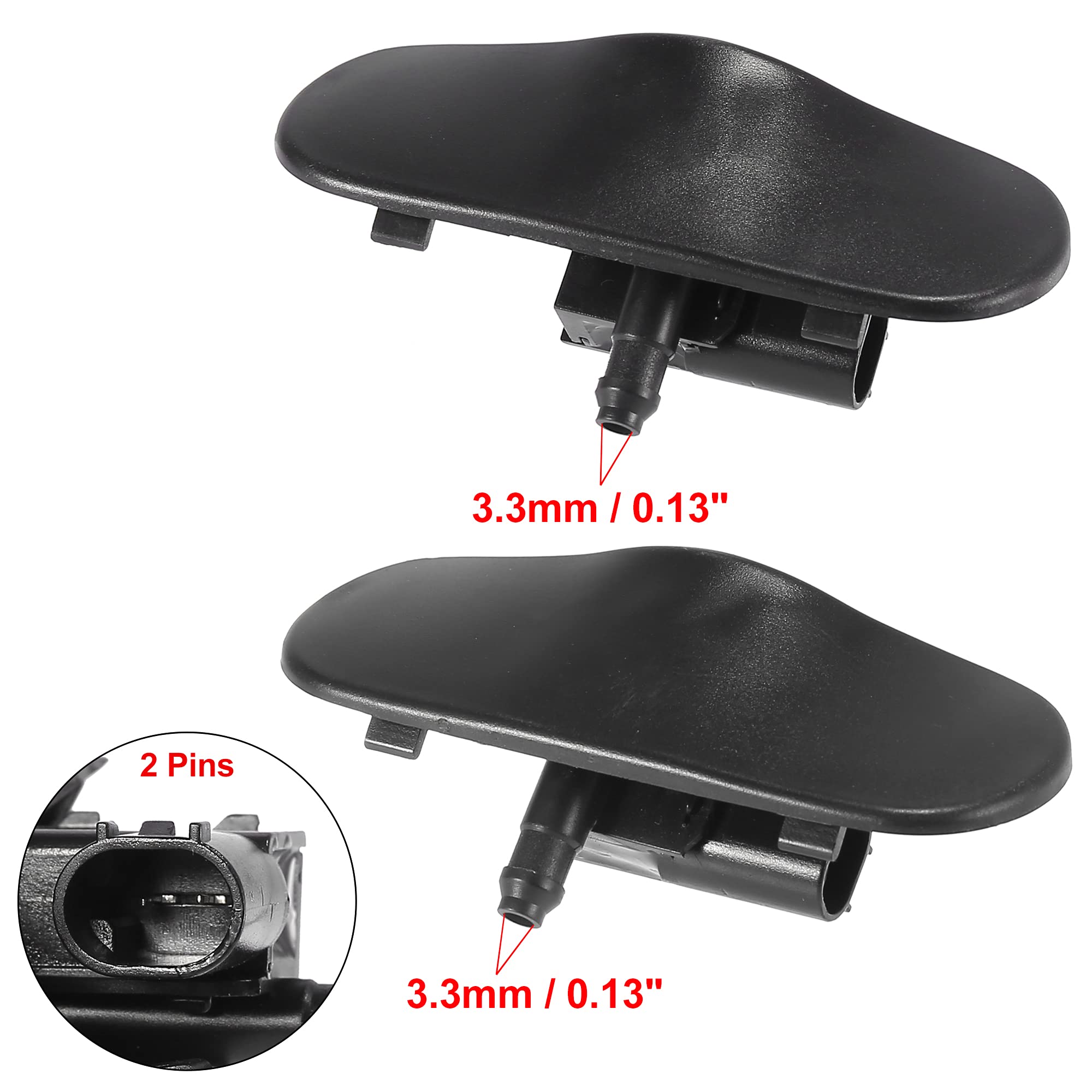 Amazon.com: X AUTOHAUX Pair Windshield Washer Nozzles Spray Jet 