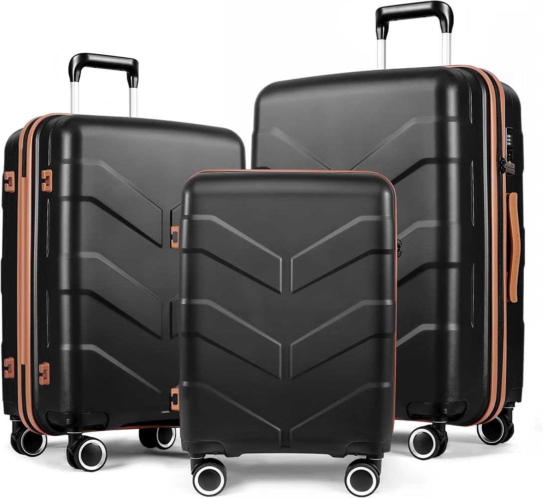 Amazon.com | TILYMOL Luggage Sets 3 Piece with Spinner Wheel