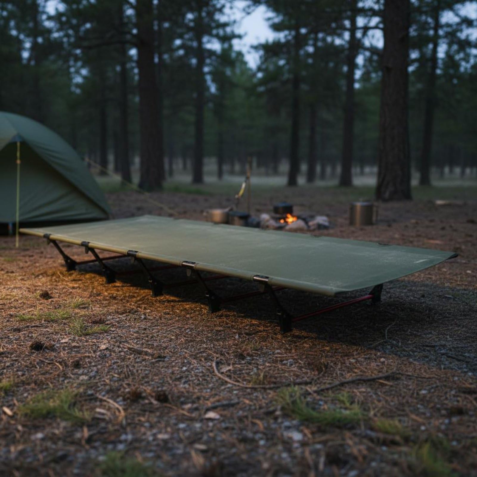 MERIGLARE Lit de Camping Pliant Aluminium Couchette Portable Lit de Repos Lit de Camp Cadre en Alliage 7075 avec Toile Oxford et Mécanisme de Verrouillage Adapté au Camping Plage Invités, Noir
