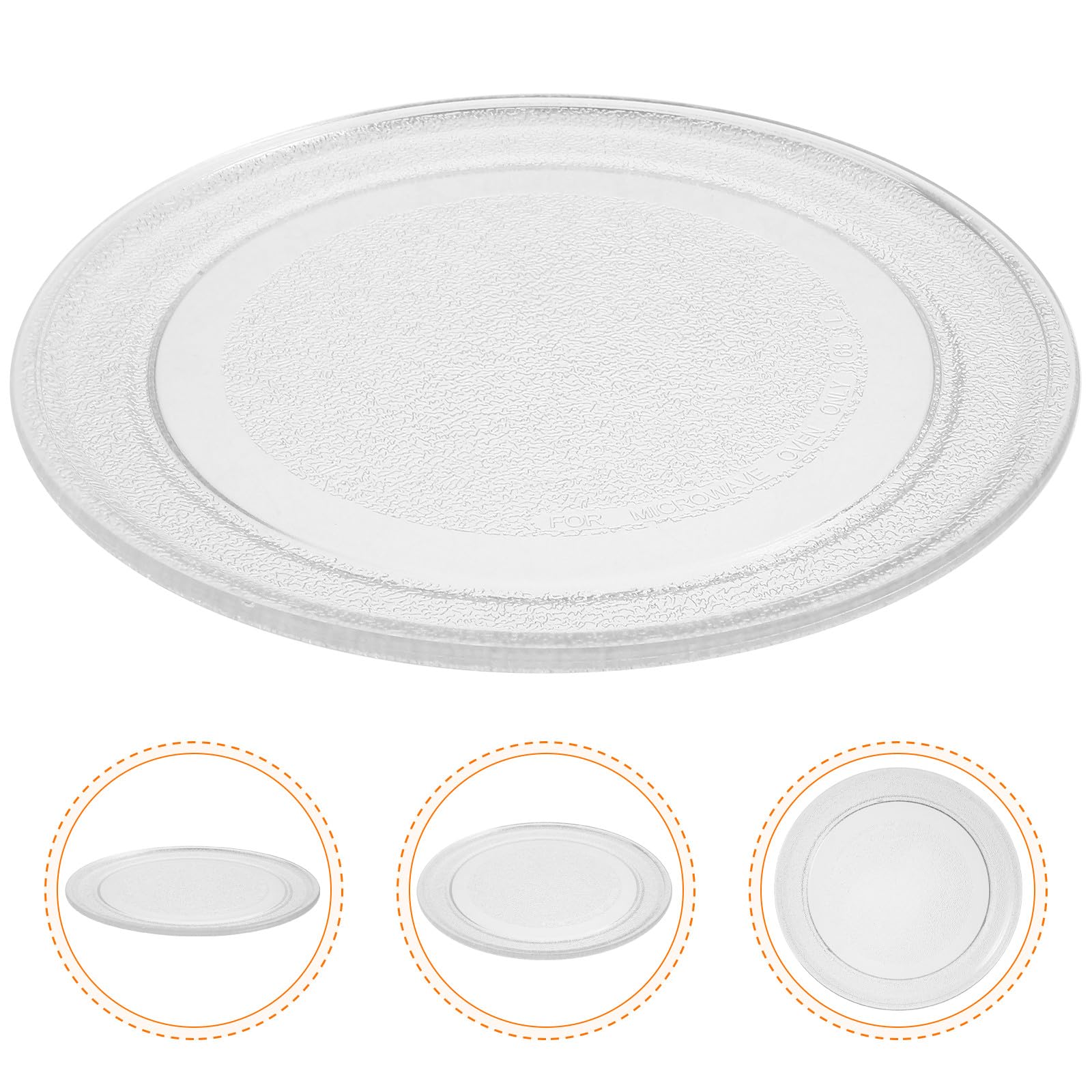Plato Giratorio Fácil de Limpiar de Blanco para Microondas de 24.5 Cm y Sencillo de Instalar, Compatible Horno Microondas para Uso Diario
