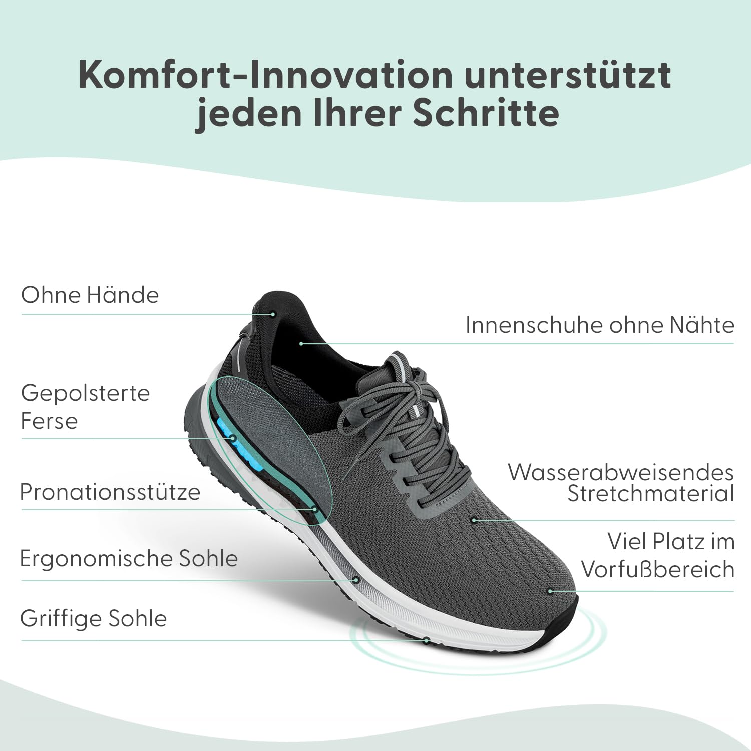 Orthofeet Tilos Orthopädische Herren Slip-On Sneaker