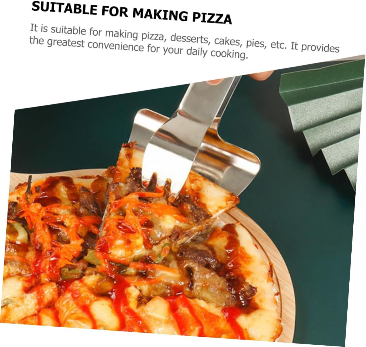 Stainless Steel Pizza Spatula 2Pcs Shovel for Desserts